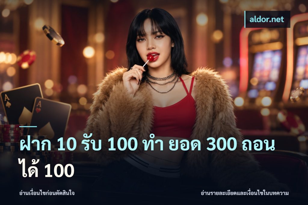 ฝาก 10 รับ 100 ทํา ยอด 300 ถอนได้ 100