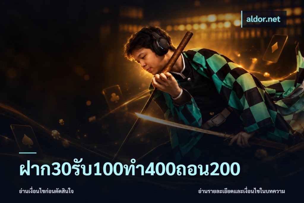 ฝาก30รับ100ทํา400ถอน200