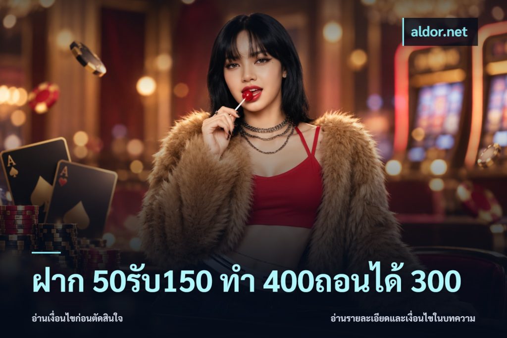 ฝาก 50รับ150 ทํา 400ถอนได้ 300