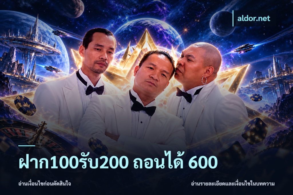 ฝาก100รับ200 ถอนได้ 600