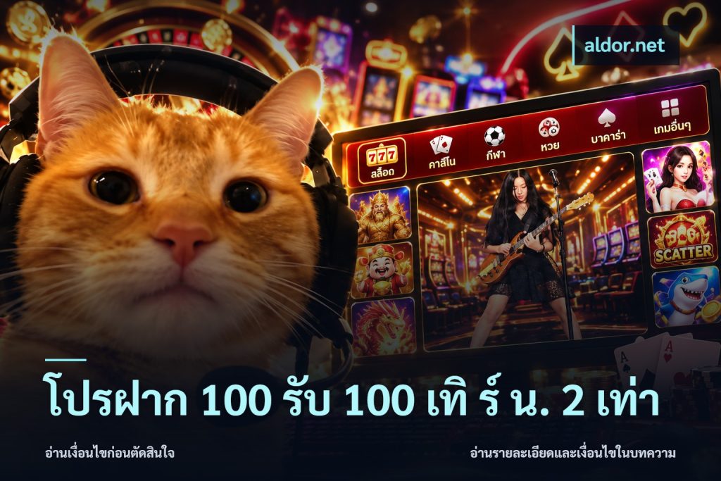 โปรฝาก 100 รับ 100 เทิ ร์ น. 2 เท่า