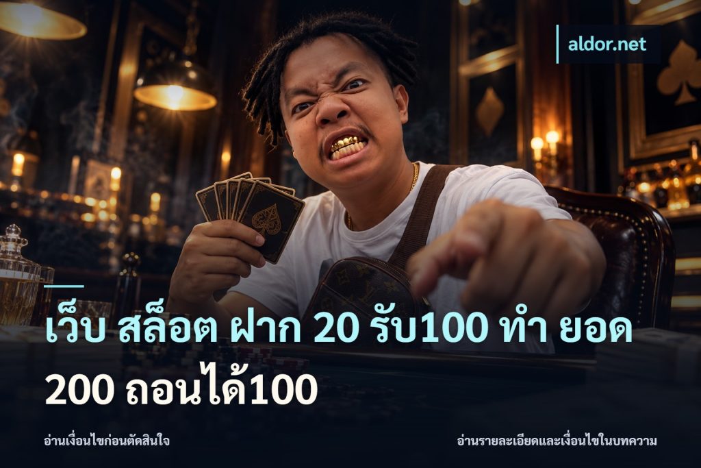 เว็บ สล็อต ฝาก 20 รับ100 ทํา ยอด 200 ถอนได้100