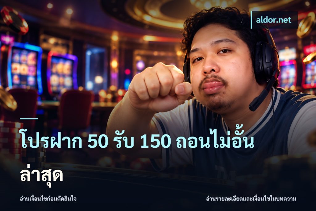 โปรฝาก 50 รับ 150 ถอนไม่อั้น ล่าสุด