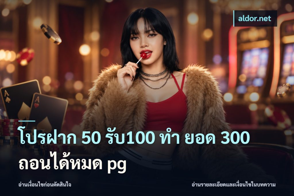 โปรฝาก 50 รับ100 ทํา ยอด 300 ถอนได้หมด pg