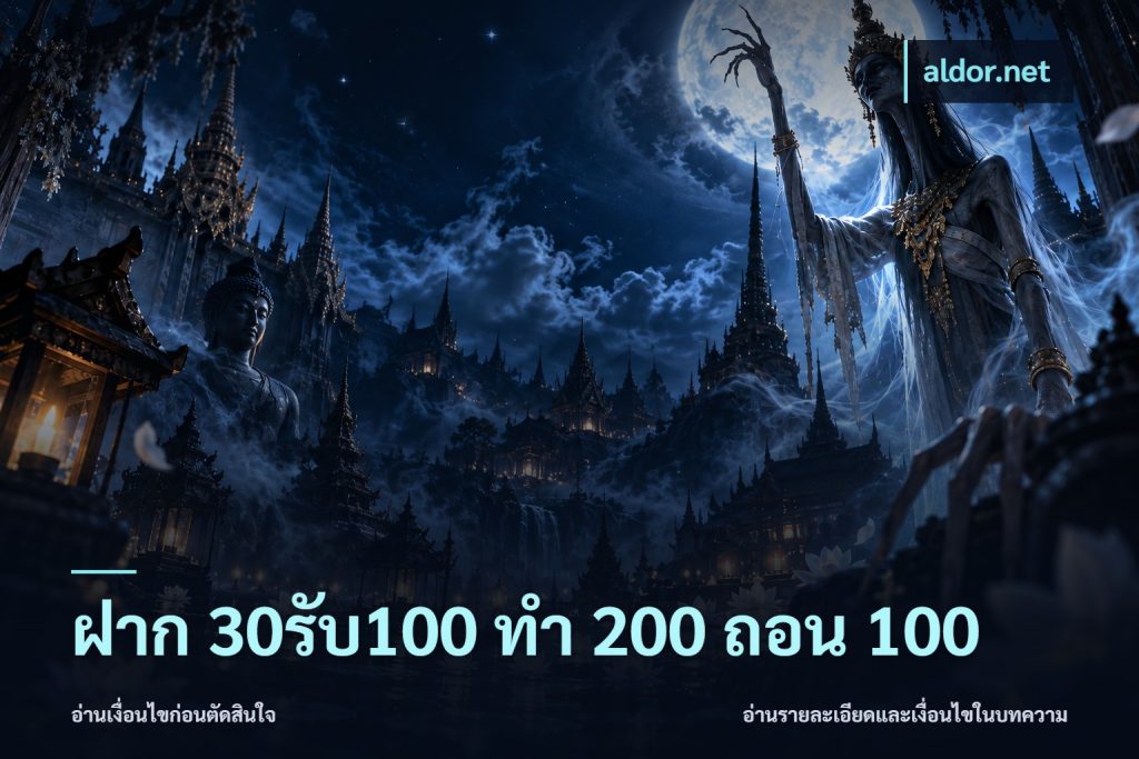 ฝาก 30รับ100 ทํา 200 ถอน 100