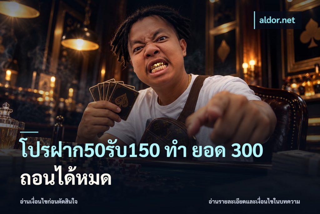 โปรฝาก50รับ150 ทํา ยอด 300 ถอนได้หมด