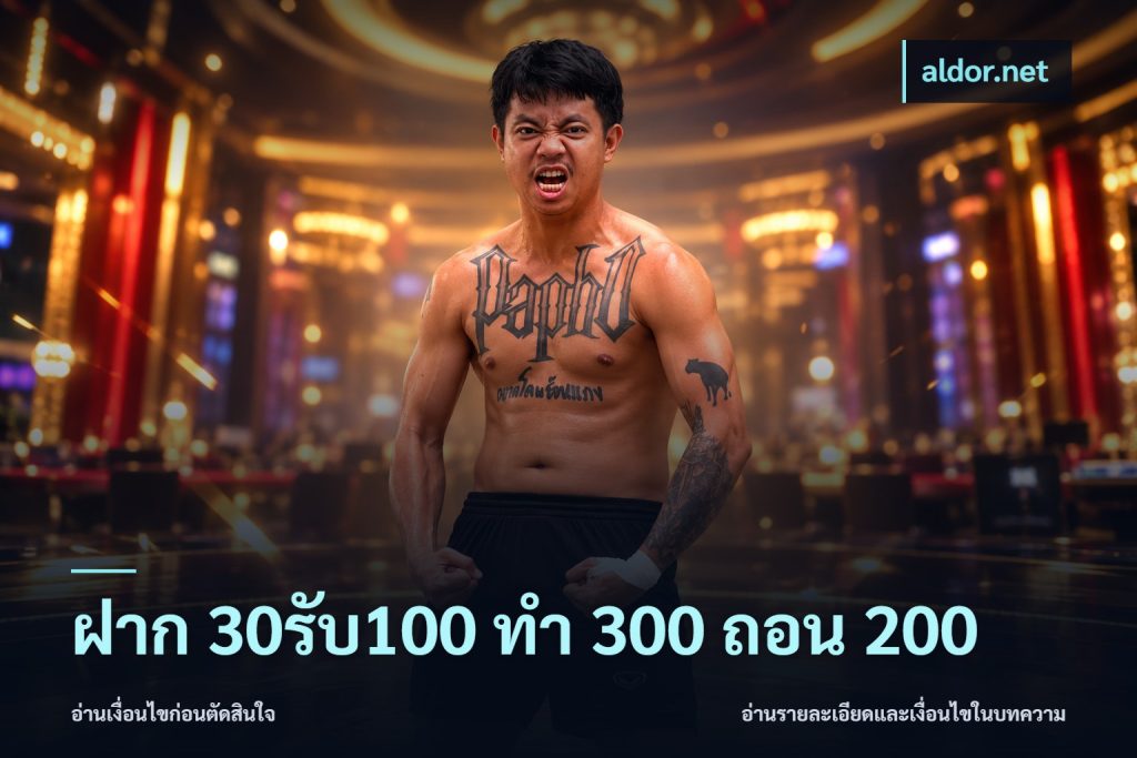 ฝาก 30รับ100 ทํา 300 ถอน 200