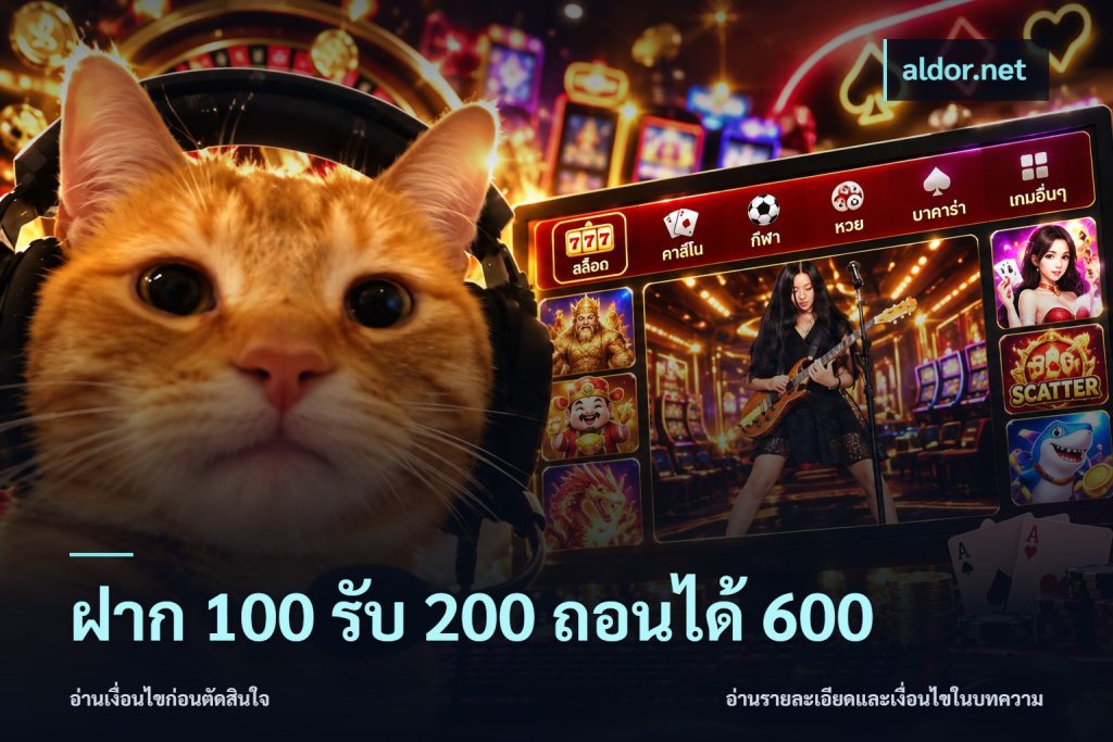 ฝาก 100 รับ 200 ถอนได้ 600