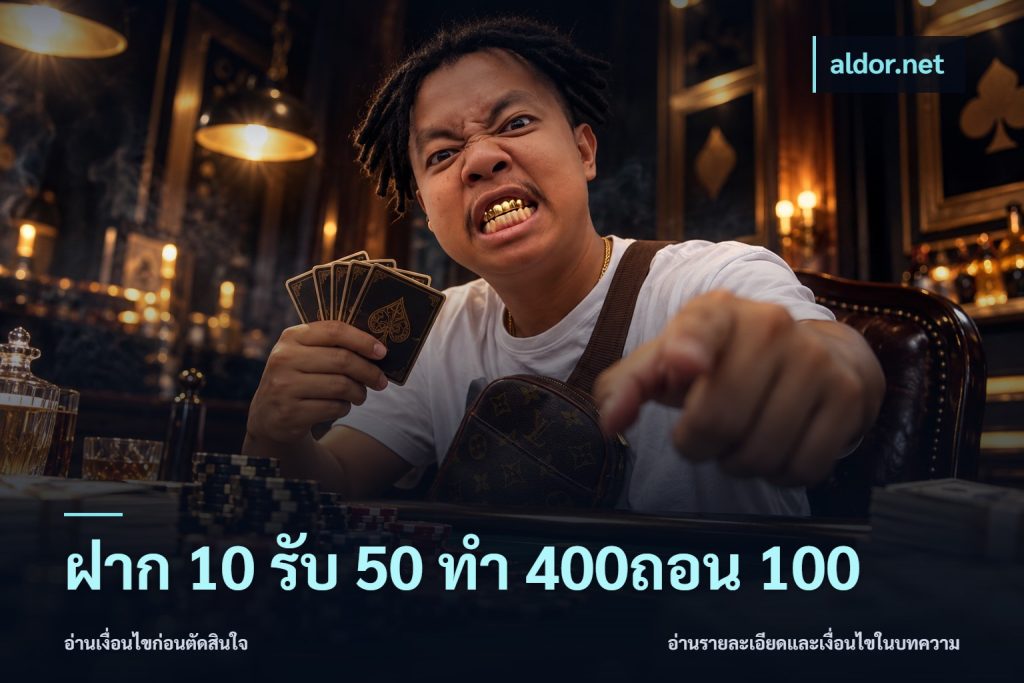 ฝาก 10 รับ 50 ทํา 400ถอน 100
