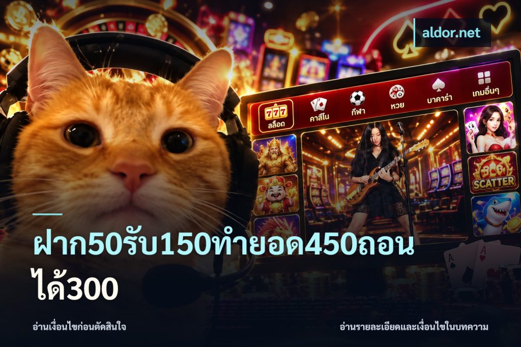 ฝาก50รับ150ทำยอด450ถอนได้300