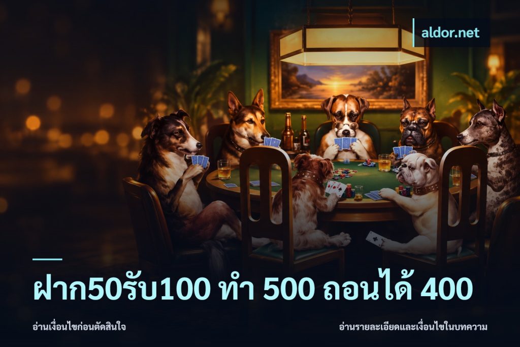 ฝาก50รับ100 ทํา 500 ถอนได้ 400