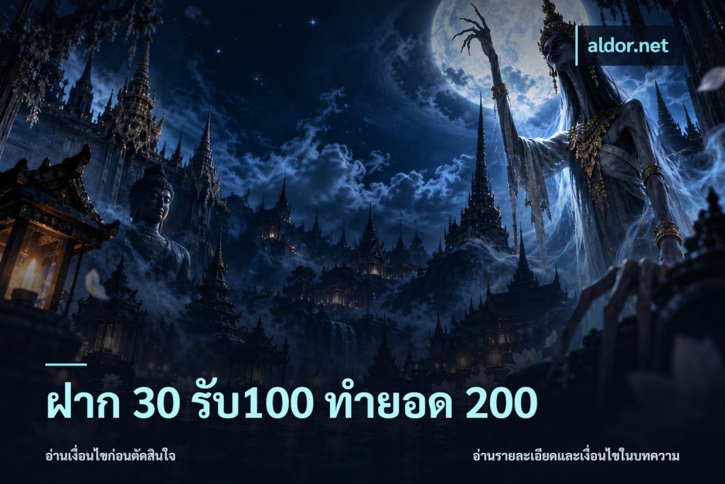 ฝาก 30 รับ100 ทำยอด 200